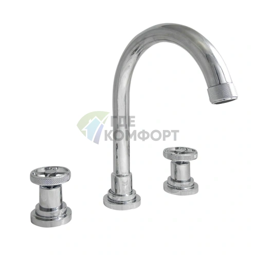 Смеситель для раковины Nicolazzi Arena с автоматическим сливом, 3 отверстия (3308CR44) - фото 1