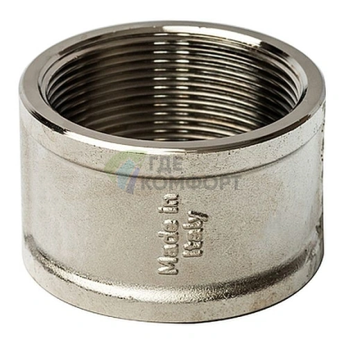 Муфта STOUT ВВ 2 внутренняя резьба никелированная - фото 1