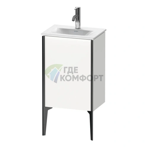 Тумба подвесная Duravit XViu 591x430x310 мм белый глянцевый/чёрный матовый (XV4068LB222) - фото 1