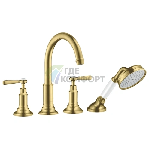 Смеситель AX Montr для края ванны с 4 отверстиями в цвете шлифованная медь (16550950) - фото 1