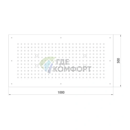Верхний душ BOSSINI DREAM-XL RECTANGULAR 1000x500 мм, хром (WI0375.030) - фото 2