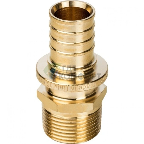 Переходник для труб из сшитого полиэтилена STOUT с наружной резьбой НР 25 x R 3/4 аксиальный - фото 11