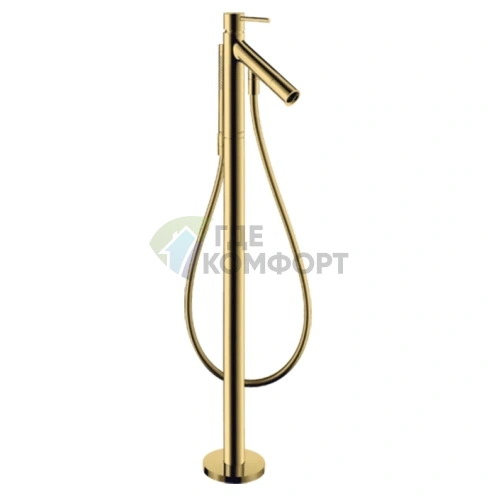 Дизайнерский смеситель для ванны AX Starck в цвете полированное золото (10456990) - фото 1