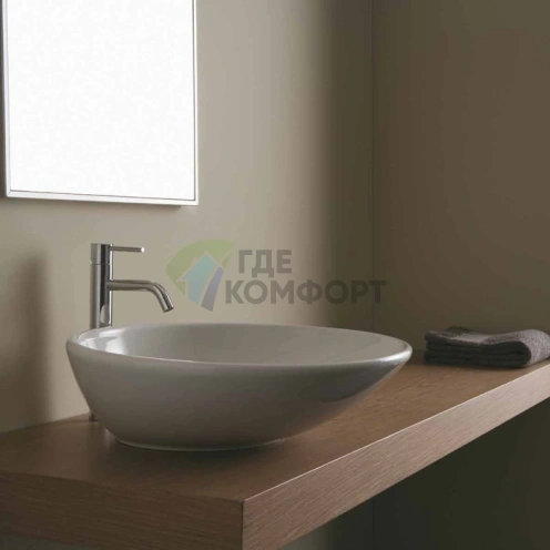 Накладная раковина GLOBO Lavabi Darr 50x50x14 см без отверстия под смеситель и перелива, белая - фото 1