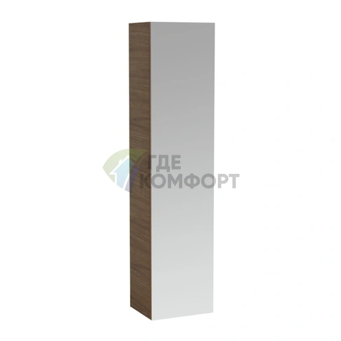 Подвесной шкаф Laufen Alessi One 40x30 см с зеркалом и полками, цвет орех (4.5801.1.097.630.1) - фото 1