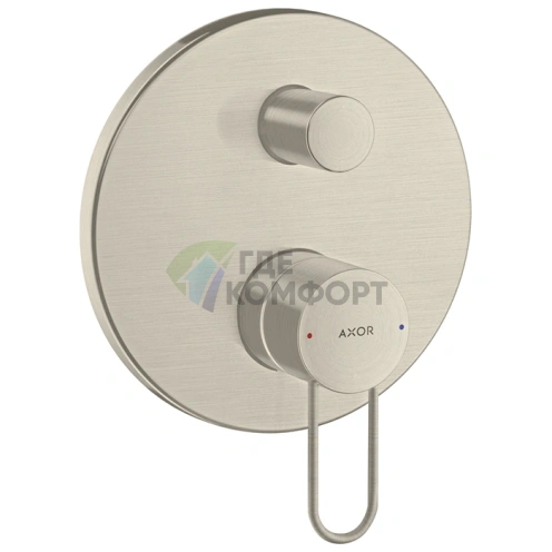 Встраиваемый однорычажный смеситель AX Uno для ванны: шлифованный никель (38426820) - фото 1