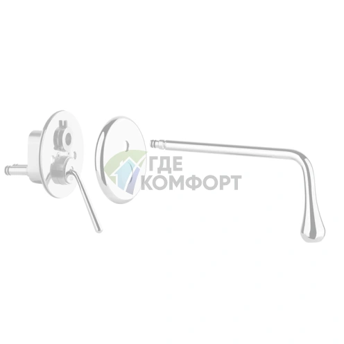 Gessi Goccia Встраиваемый однорычажный смеситель для раковины с регулируемым вылетом излива (белый) (33690#279) - фото 1