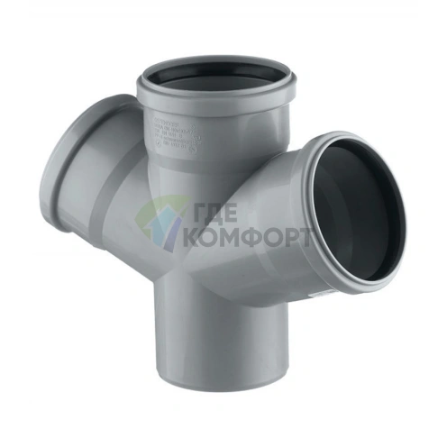 Крестовина канализационная HTDA 110х110х110 67° одноплоскостная Ostendorf - фото 2