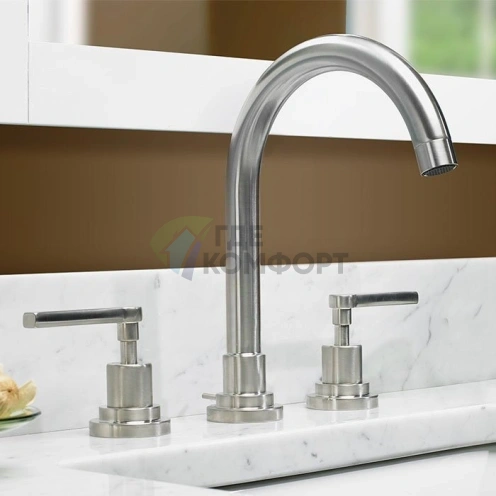 Смеситель для раковины Nicolazzi Mac Kinley 05 на 3 отверстия, матовый никель (2208NS29) - фото 1