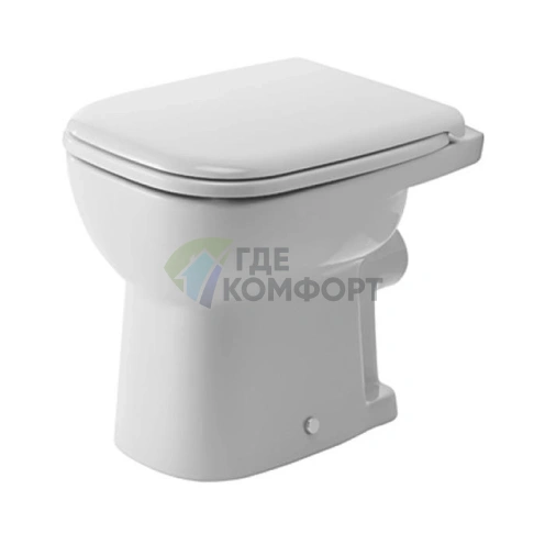 Унитаз напольный Duravit D-Code для независимого подключения, 480х350 мм, белый (21090900002) - фото 1