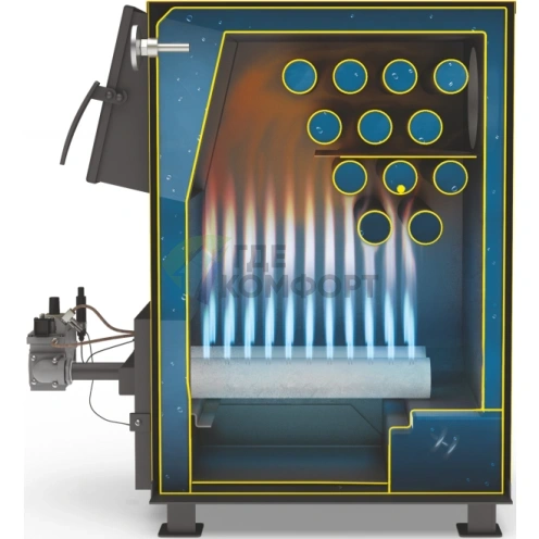 Твердотопливный напольный одноконтурный котел Теплодар Куппер ОК 10 АГГ-13К - фото 2