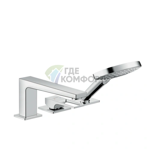 Смеситель для ванны Hansgrohe Metropol с ручным душем 3jet, хром (74550000) - фото 1