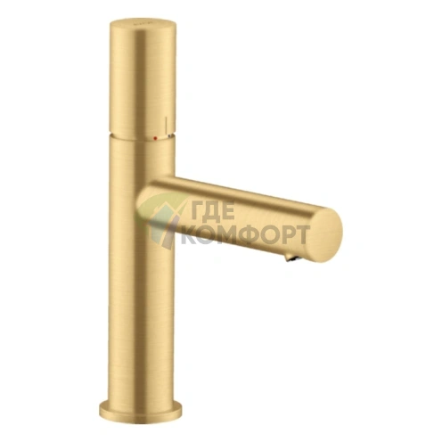 Смеситель для раковины AX Uno 110 Zero в цвете шлифованное золото (45002250) - фото 1