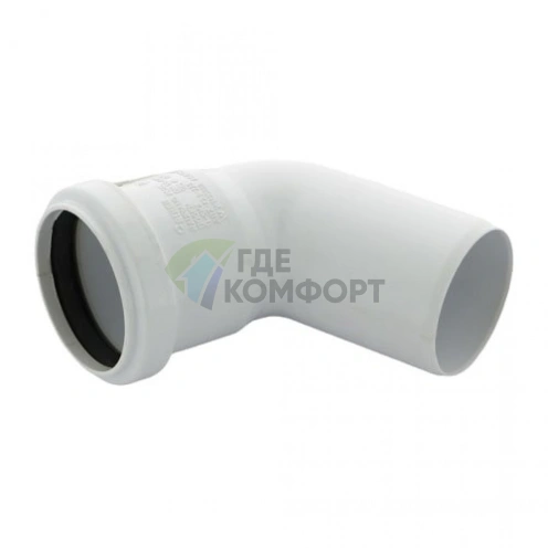 Отвод канализационный Raupiano Plus 50х67° REHAU (РЕХАУ - 11211241001) - фото 3