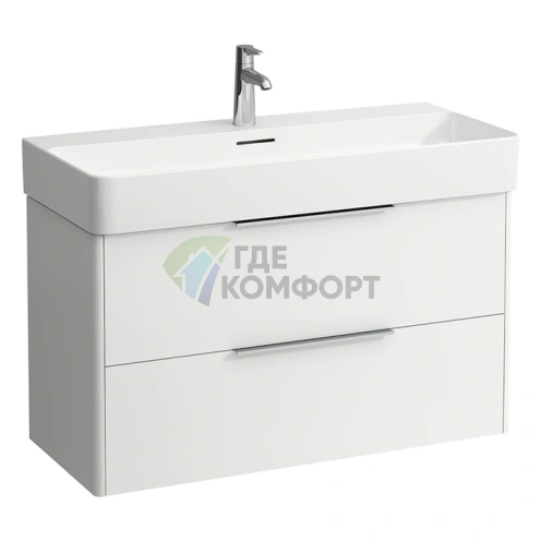 LAUFEN Base: Подвесная тумба под раковину 930х390х530 мм с 2 ящиками, белая глянцевая (4.0241.2.110.261.1) - фото 1