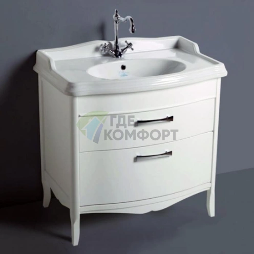 Раковина SIMAS Arcade 90x56 см белая с отверстием под смеситель - фото 1