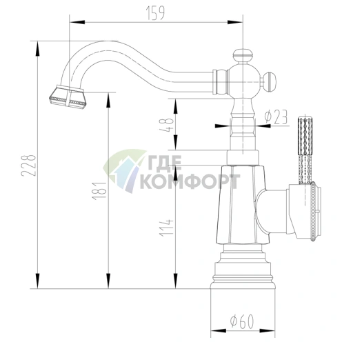 Смеситель для кухни Lemark Jasmine LM6604ORB однорычажный - фото 1