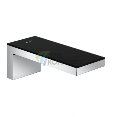 Панель для смесителя AX MyEdition на излив 200 мм — стеклянная, черная (47900600) - фото 1