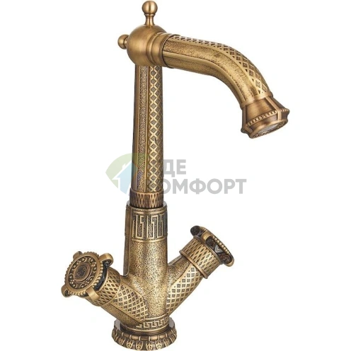 Смеситель для раковины Zorg Antic A 1005U-BR однорычажный, коричневый - фото 1