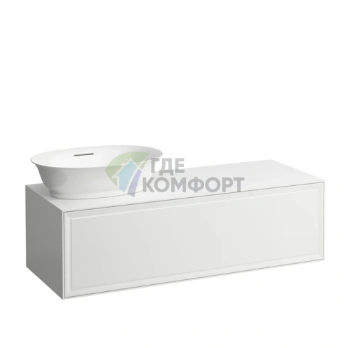 Подвесная тумба Laufen New Classic с 1 ящиком слева, 1180 мм, белая глянцевая (4.0608.1.085.631.1) - фото 1