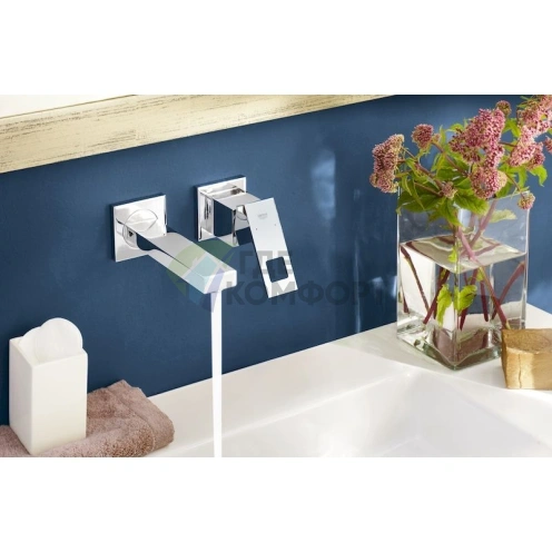 Смеситель Grohe Eurocube 19895000 для раковины с кубическим дизайном и технологией SilkMove - фото 6
