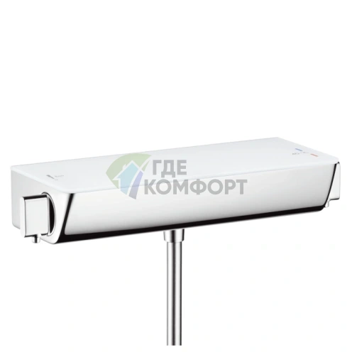 Термостат для душа Hansgrohe Ecostat Select: настенный, на 1 источник, белый/хром (13161400) - фото 1