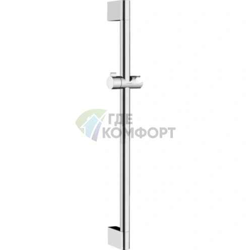 Душевая штанга HG UnicaCroma 65 см с держателем для ручного душа, хром (26505000) - фото 1