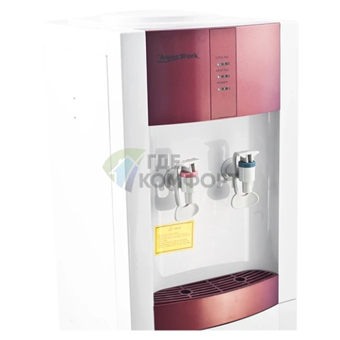 Кулер для воды AquaWork AW 16LD/EN бело-красный - фото 3