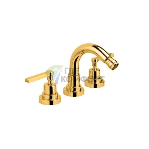 Смеситель для биде Nicolazzi Mac Kinley 05 с двумя ручками, золото (2215GO29) - фото 1