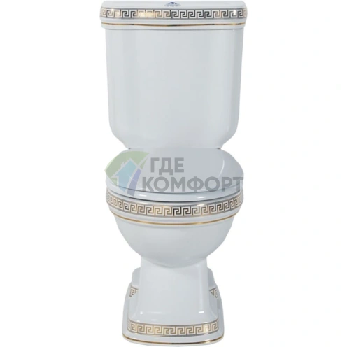 Унитаз-компакт Creavit Klasik KL311-OW в золоте от Версаче - фото 1