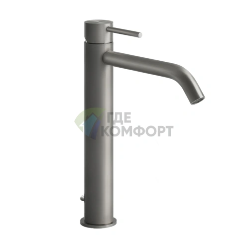 Смеситель для раковины GESSI 316 Steel Brushed с донным клапаном (54003#239) - фото 1