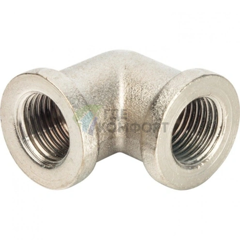 Угольник Stout внутренняя/внутренняя резьба латунный ВВ 1/4 никелированный - фото 7