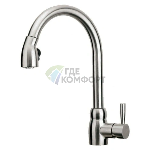 Кухонный смеситель Zorg Inox Claron из нержавеющей стали - фото 1