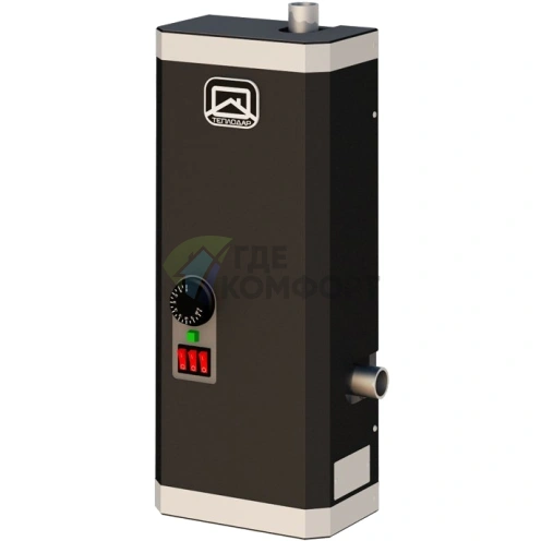 Электрический настенный одноконтурный котел Теплодар Спутник 6 черный - фото 1