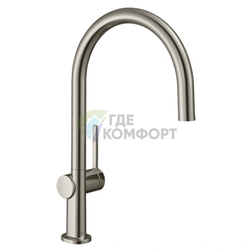 Однорычажный кухонный смеситель Hansgrohe 220 1jet из нержавеющей стали (72804800) - фото 1