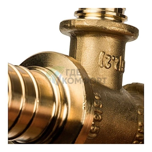 Stout Тройник переходной 25x16x20 для труб из сшитого полиэтилена аксиальный - фото 4