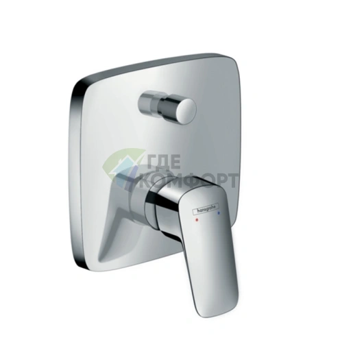Встраиваемый смеситель для ванны Hansgrohe Logis с переключателем, хром (71407000) - фото 1