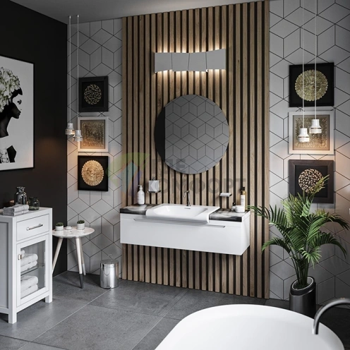 Раковина KERASAN Inka Project INKA 60x40 см белая с отверстием под смеситель (341101*1) - фото 2