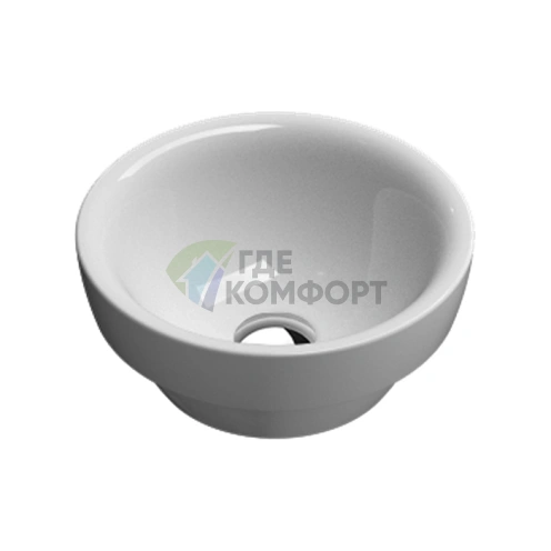 Раковина GSI Sand накладная-встроенная 35x35x15 см белая без отверстия под смеситель - фото 1