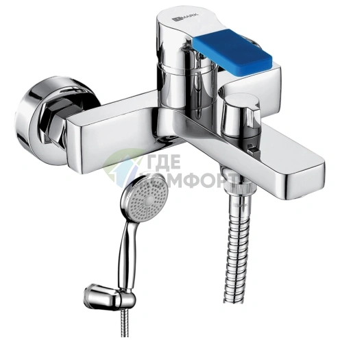 Стильный смеситель Lemark Aura LM0614C для ванны с системой душ/ванна - фото 1