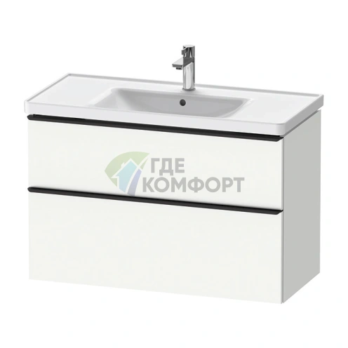 Подвесная тумба Duravit D-Neo с 2 ящиками, цвет Белый матовый (DE435601818) - фото 1