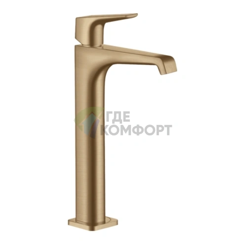 Смеситель для раковины AX Citterio E 250 мм цвет шлифованная бронза (36113140) - фото 1
