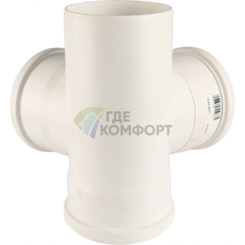 Крестовина канализационная Raupiano Plus 110/110/110/87° двухплоскостная REHAU (РЕХАУ - 11215641003) - фото 4