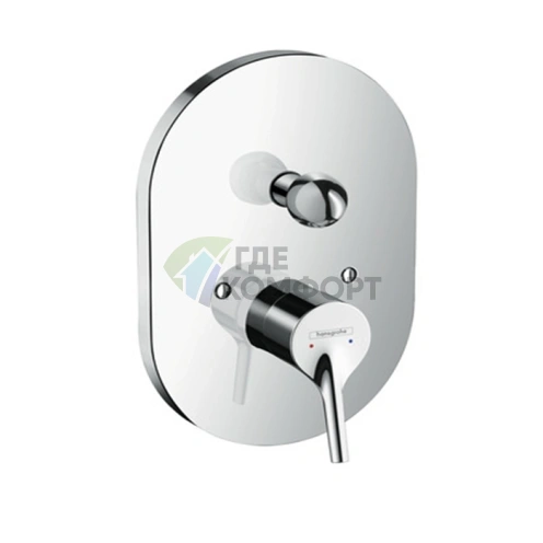 Смеситель для ванны Hansgrohe Talis S встраиваемый с переключателем, хром (72407000) - фото 1