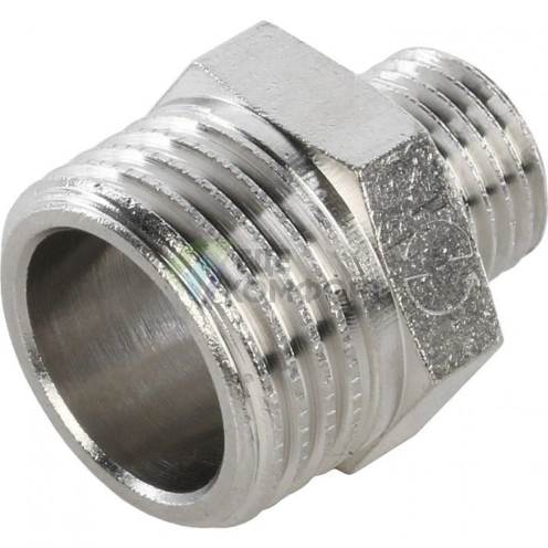 Ниппель STOUT НН переходной 1/2 x 1/4 никелированный - фото 4