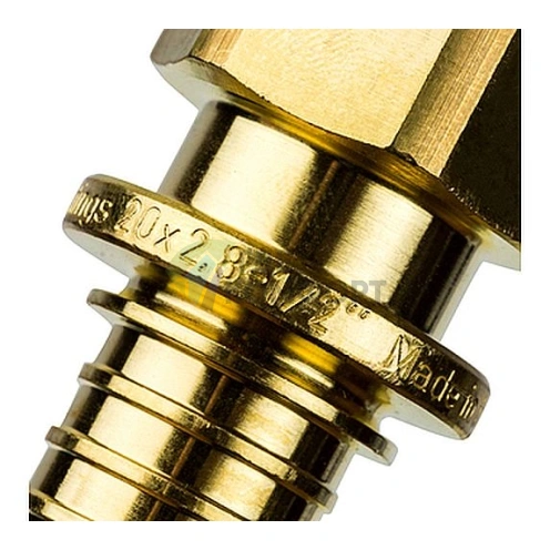 Переходник для труб из сшитого полиэтилена STOUT с внутренней резьбой ВР 20 x G 1/2 аксиальный - фото 4