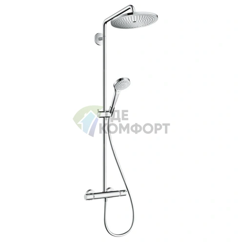 Душевая система HG Croma Select 280 с термостатом и функцией 1jet SHP – идеальный комфорт в хроме (26790000) - фото 1