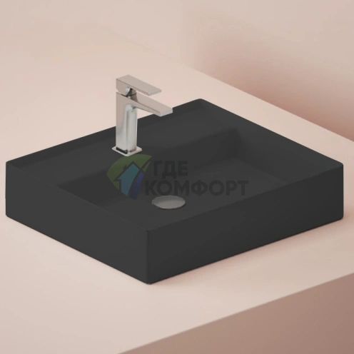 Раковина накладная Artceram Scalino 55×48 см черный матовый (SCL007 17 00) - фото 1