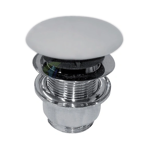 Kerasan Донный клапан для раковин покрытие керамика цвет светло серый матовый - фото 1