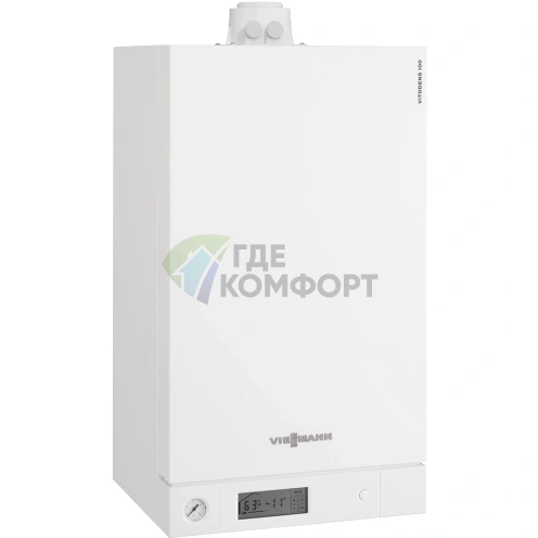 Газовый конденсационный настенный двухконтурный котел Viessmann Vitodens 100-W B1KC032 26 кВт фото 1